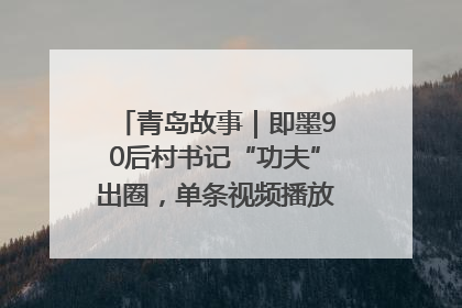 青岛故事｜即墨90后村书记“功夫”出圈，单条视频播放量过600万