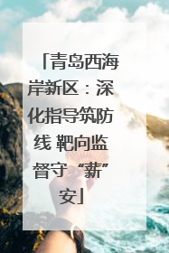 青岛西海岸新区：深化指导筑防线 靶向监督守“薪”安