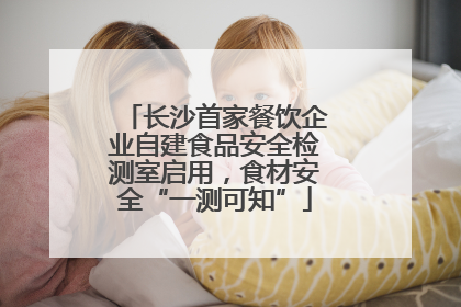 长沙首家餐饮企业自建食品安全检测室启用，食材安全“一测可知”