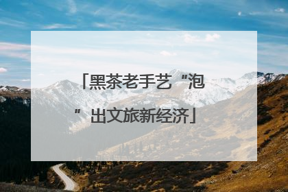 黑茶老手艺“泡”出文旅新经济