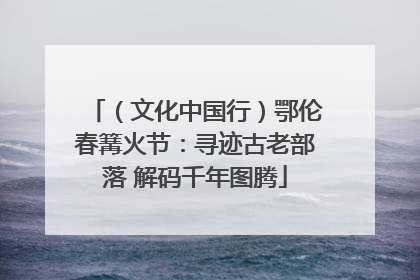 （文化中国行）鄂伦春篝火节：寻迹古老部落 解码千年图腾
