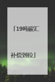 19吨碳汇补偿到位