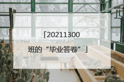 20211300班的“毕业答卷”