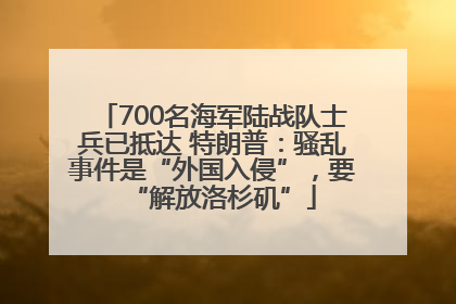 700名海军陆战队士兵已抵达 特朗普：骚乱事件是“外国入侵”，要“解放洛杉矶”