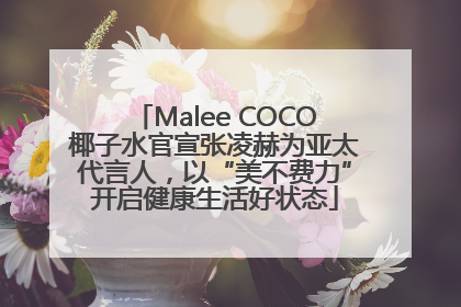 Malee COCO椰子水官宣张凌赫为亚太代言人，以“美不费力”开启健康生活好状态